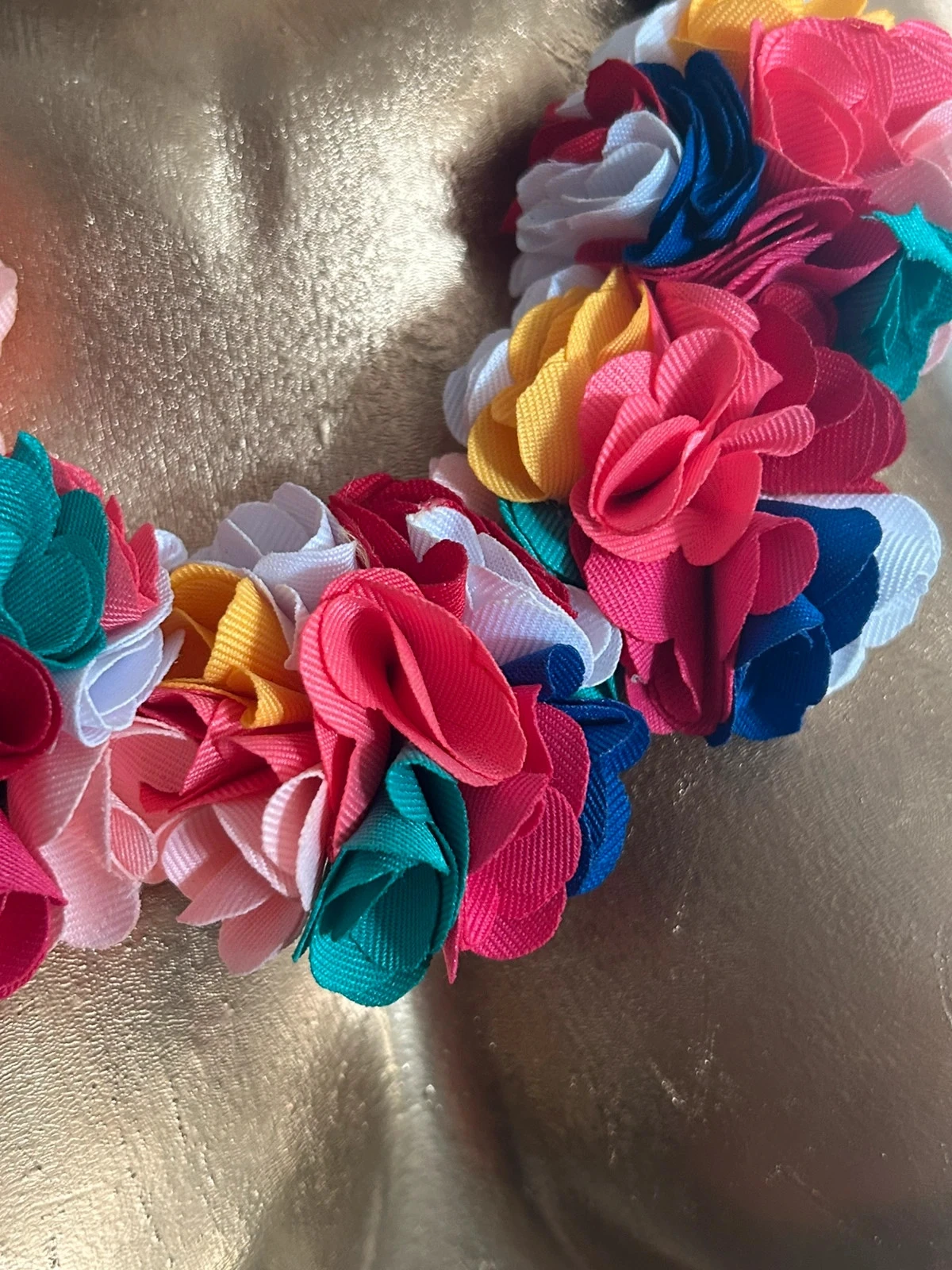 Colar antigo de fantasia multicolorido com flores – photo 4